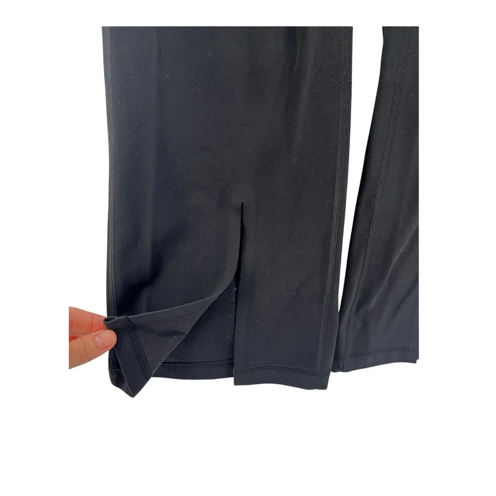 Athleta Elation Split Flare Pant Black High Rise Yoga Leggings Size Small - Picture 8 of 11